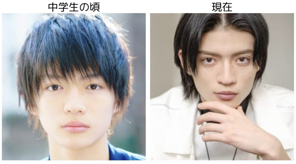 杢代和人の中学生の頃と現在の比較