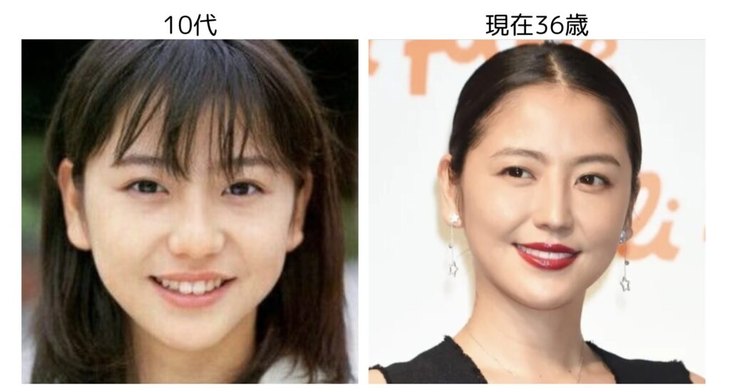 長澤まさみの10代と36歳のビジュアルの比較4