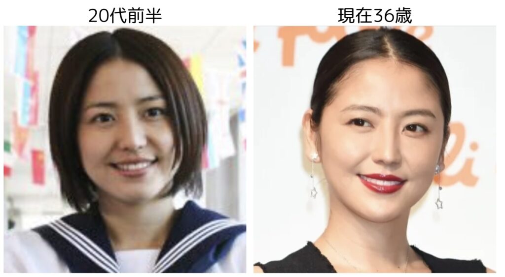 長澤まさみの20代前半と36歳のビジュアルの比較3