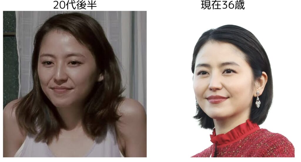 長澤まさみの20代後半と36歳のビジュアルの比較4