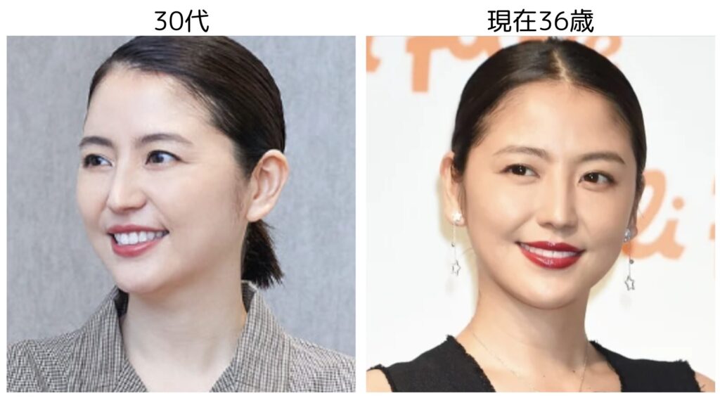 長澤まさみの30代と36歳のビジュアルの比較2