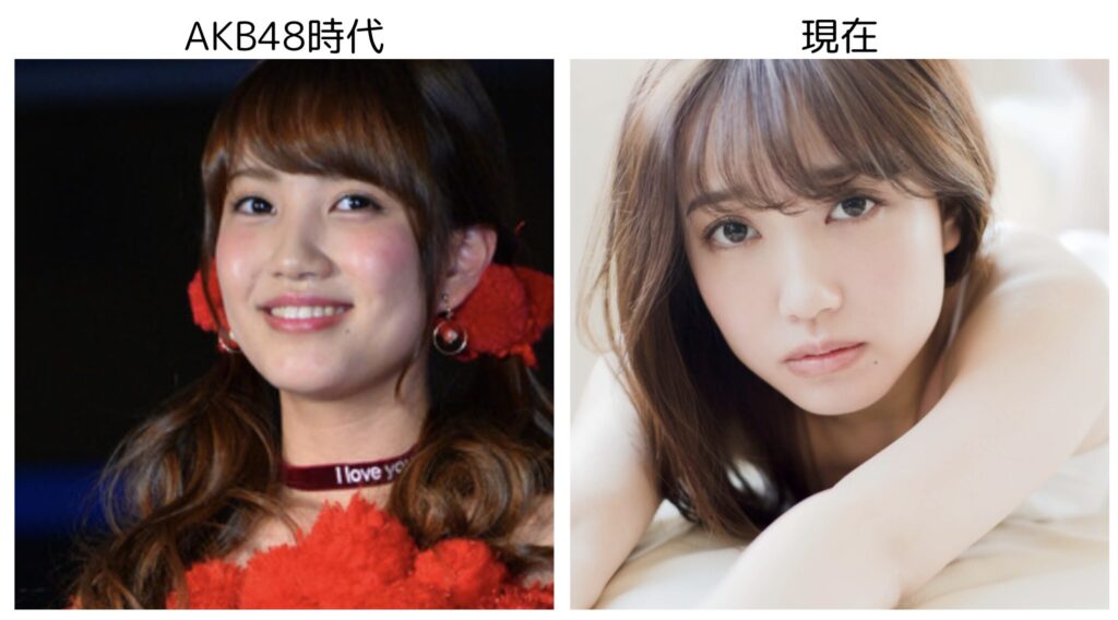 加藤玲奈のAKB時代と現在の顔を比較した画像１