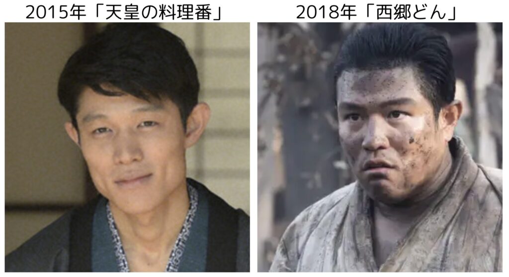 鈴木亮平の役柄の比較画像