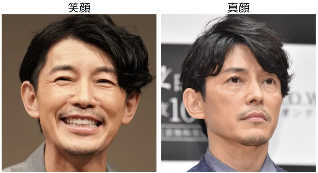 藤木直人の笑顔と真顔の比較画像２