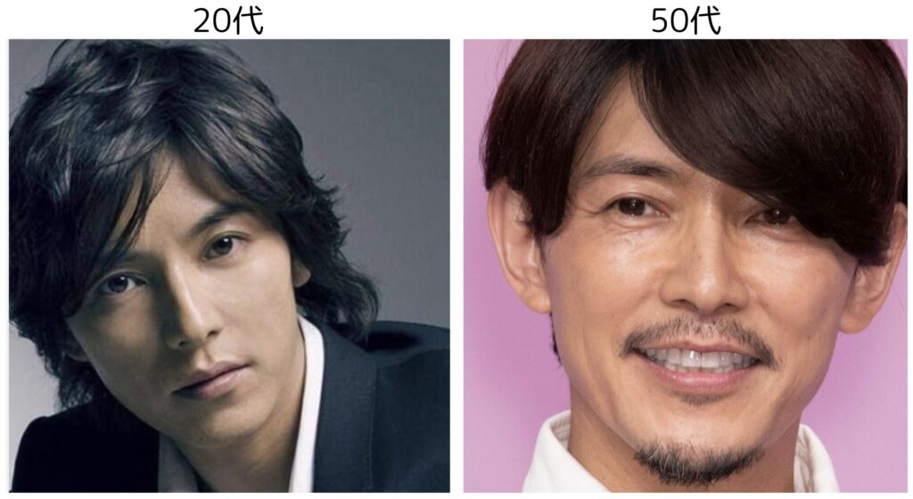 藤木直人の20代と50代の比較画像