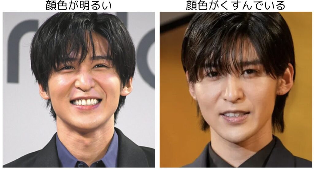 目黒蓮の顔色の比較画像２