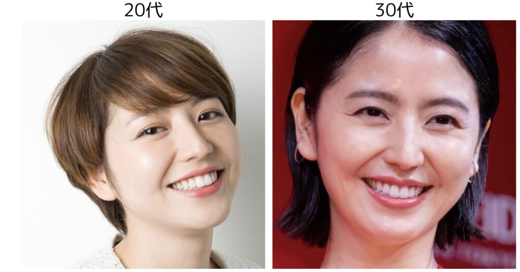 長澤まさみの20代と30代の比較画像1