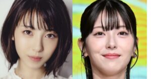 浜辺美波の昔と現在の顔立ちを比較した写真