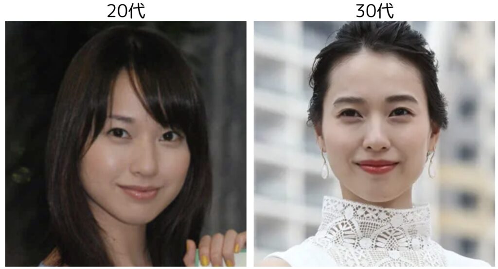 戸田恵梨香の20代と30代の比較画像