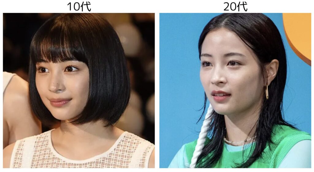 広瀬すずの10代と20代の比較画像２