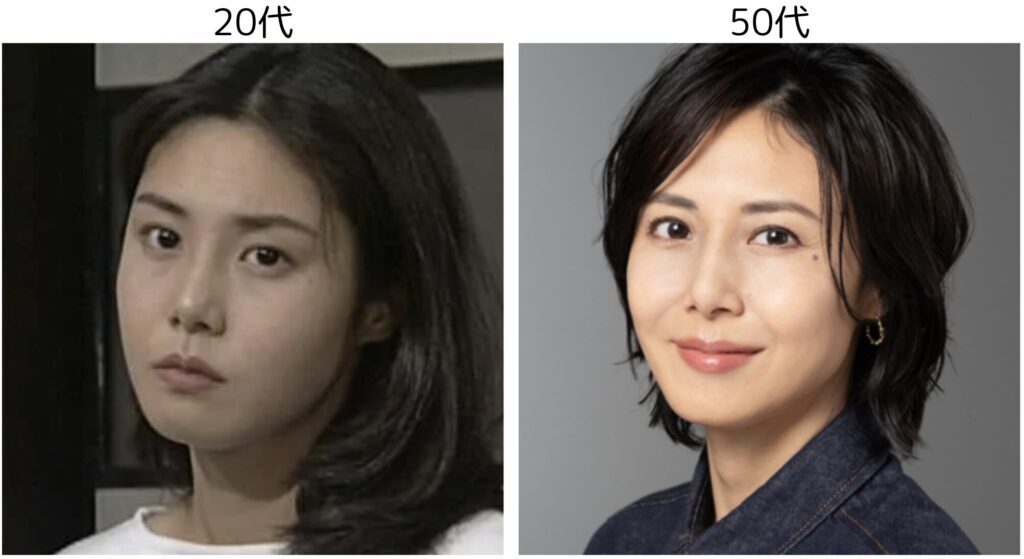 松嶋菜々子の20代と50代の比較画像