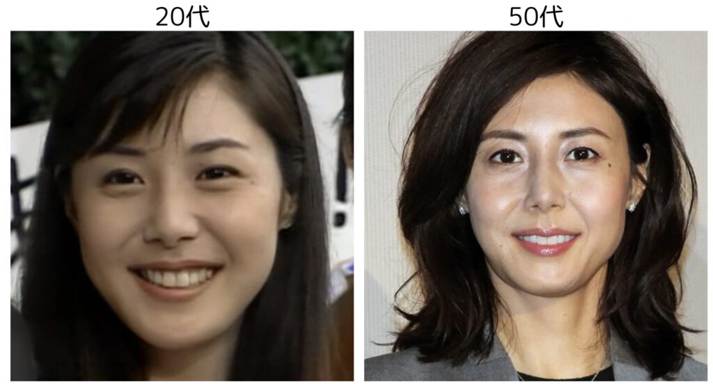 松嶋菜々子の20代と50代の比較画像２