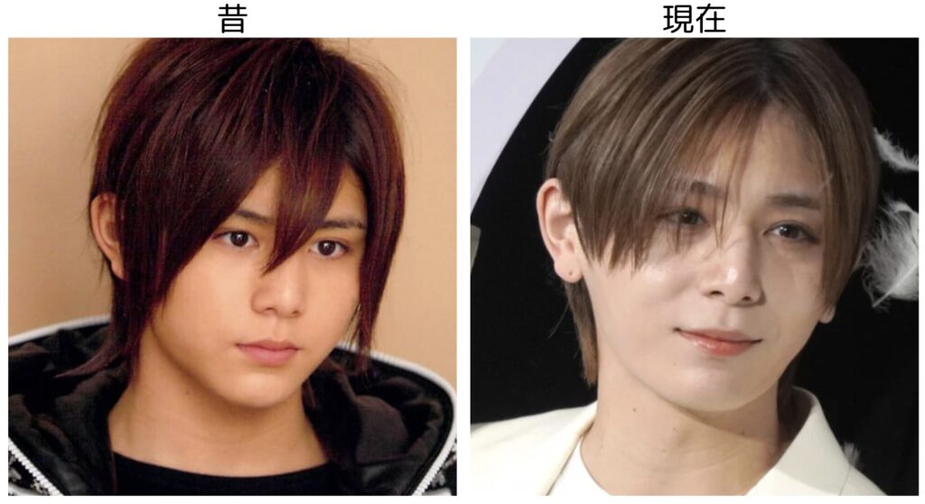 山田涼介のクールな表情の昔と現在の比較画像