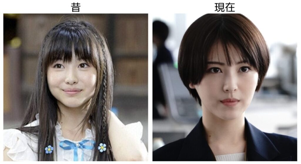 浜辺美波の昔と現在の比較画像３