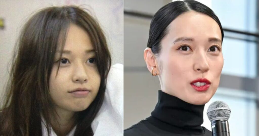 戸田恵梨香の若い頃と最近の写真を並べた比較画像。髪型や雰囲気の違いで顔の印象が変わって見える一枚