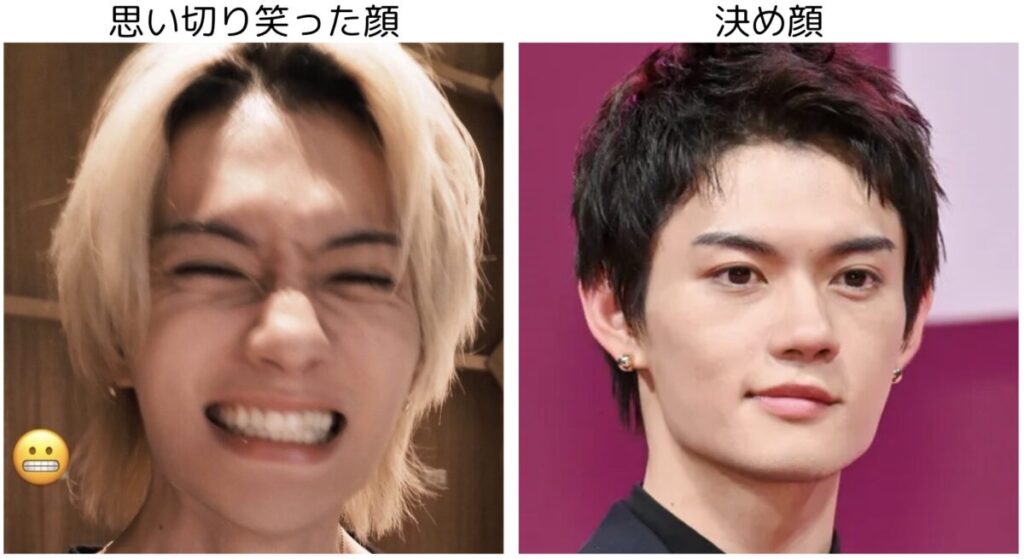 佐野勇斗の表情の違いがわかる比較画像２