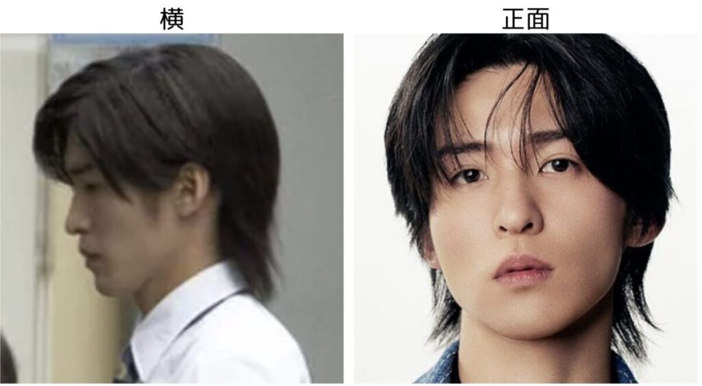 目黒蓮の襟足の長い画像