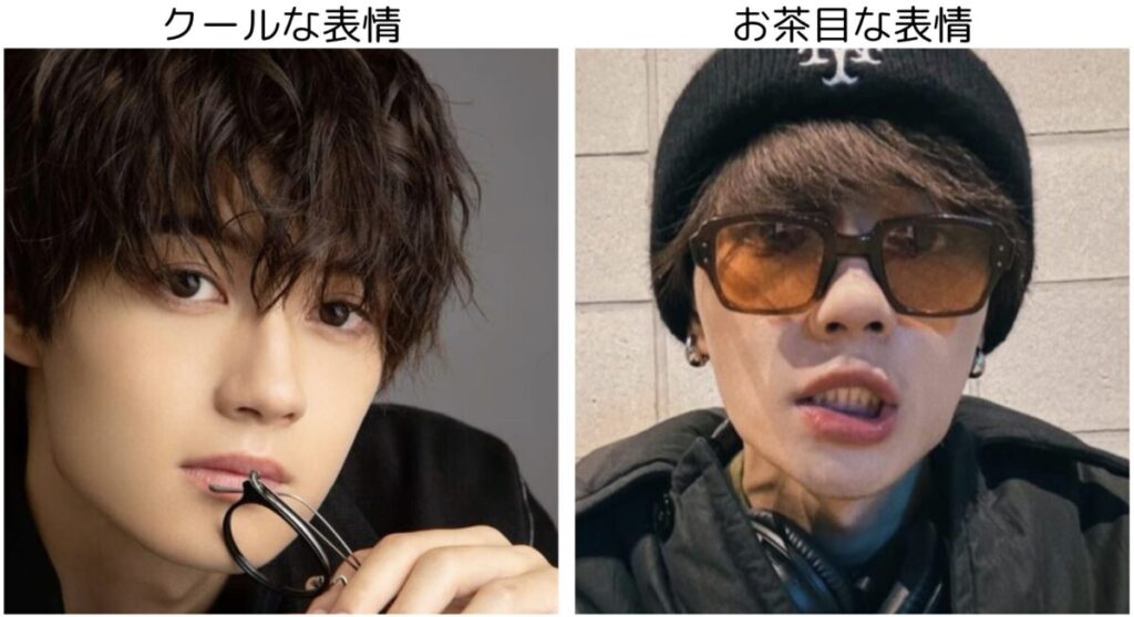 スタイリング別の佐野勇斗の比較画像２