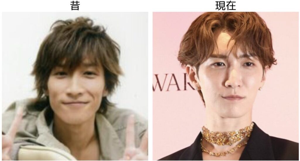 渡辺翔太の昔の頃と現在の比較画像