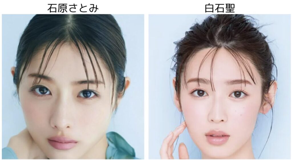 石原さとみと浜辺美波の比較画像２