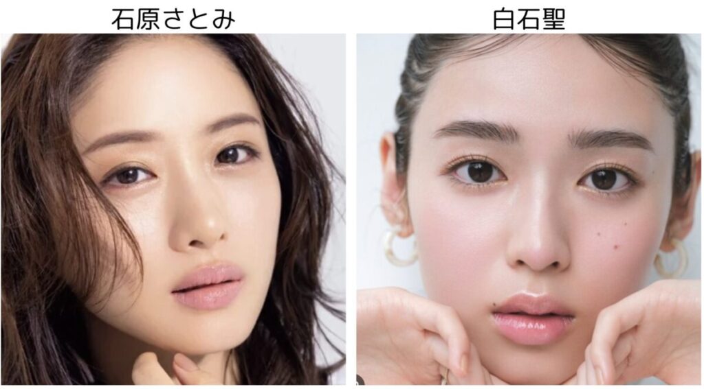 石原さとみと浜辺美波の比較画像３