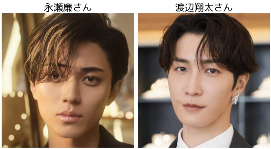 永瀬廉と渡辺翔太の比較画像