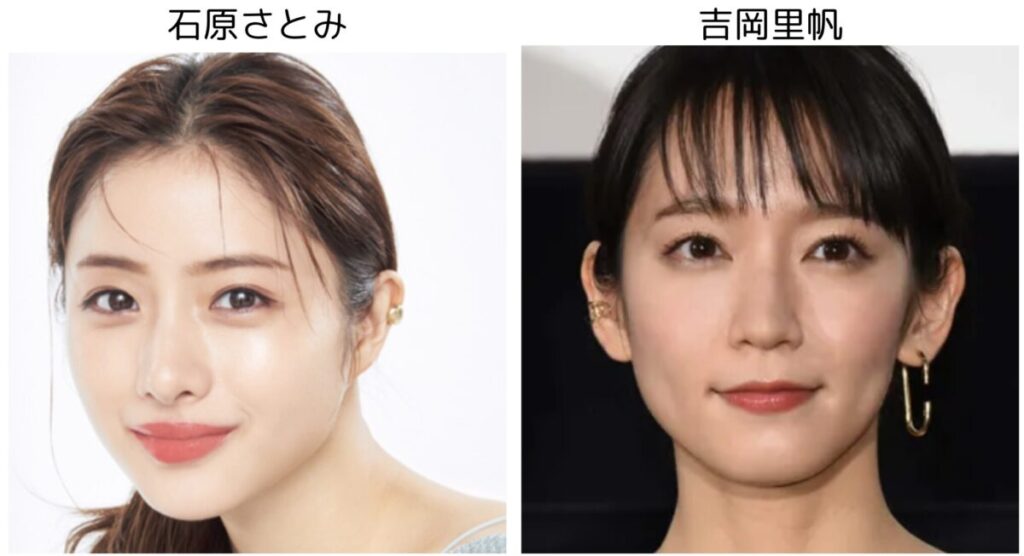 石原さとみと吉岡里帆の比較画像２