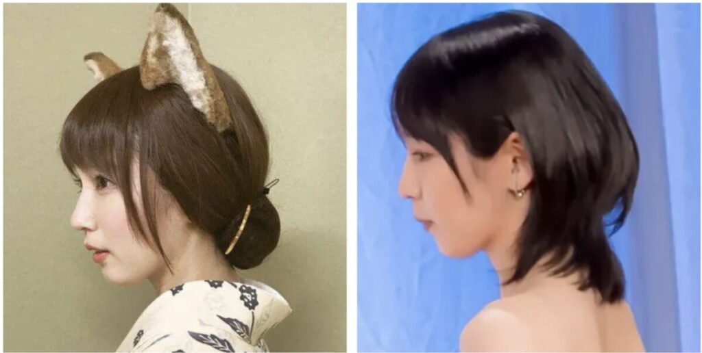 吉岡里帆の横向きの画像