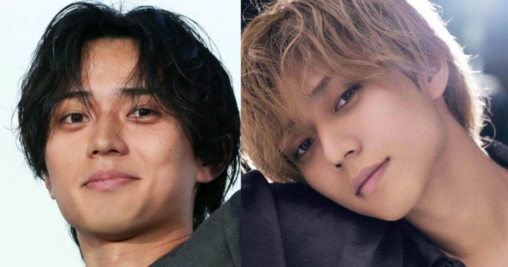 永瀬廉の目元のクマや顔色の印象を比較した画像