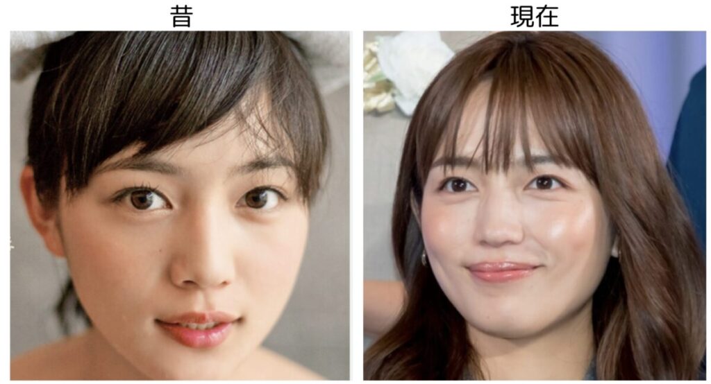 川口春奈の昔と現在の比較画像２