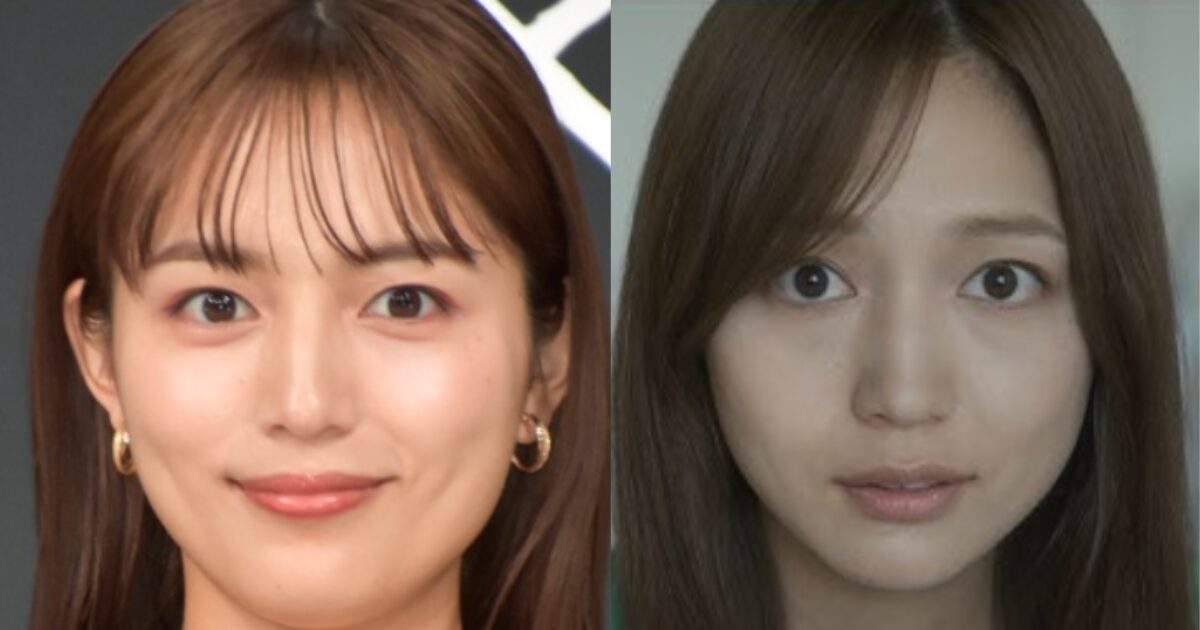 川口春奈の現在の姿を捉えた画像。痩せすぎと話題の体型変化や頬の印象を比較し、減量の背景を解説するビジュアル